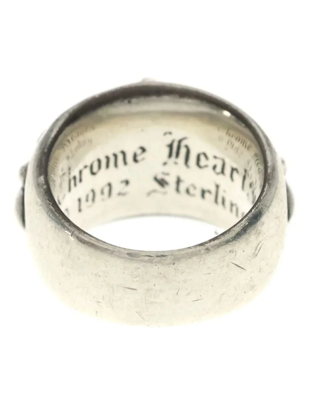 Chrome Hearts Flrl Floral Cross Ring Silver